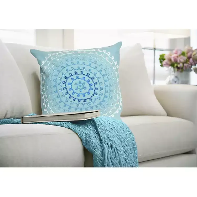 Kirklands Home Lamontage Swirl Outdoor Throw Pillow Blue Online