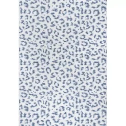 Kirklands Home Blue Leopard Spots Washable Runner Outlet