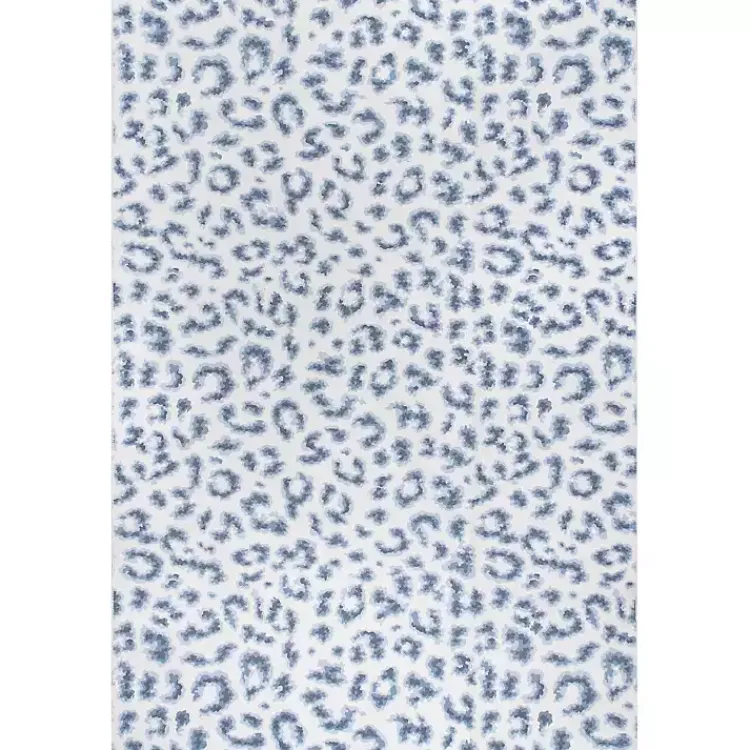 Kirklands Home Blue Leopard Spots Washable Runner Outlet