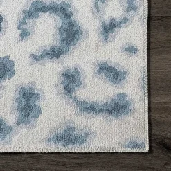 Kirklands Home Blue Leopard Spots Washable Area Rug, 5x8 Online