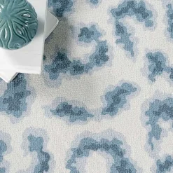 Kirklands Home Blue Leopard Spots Washable Area Rug, 5x8 Online