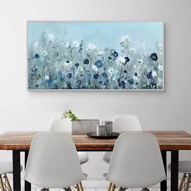Kirklands Home Blue Light Garden Framed Canvas Art Print Sale