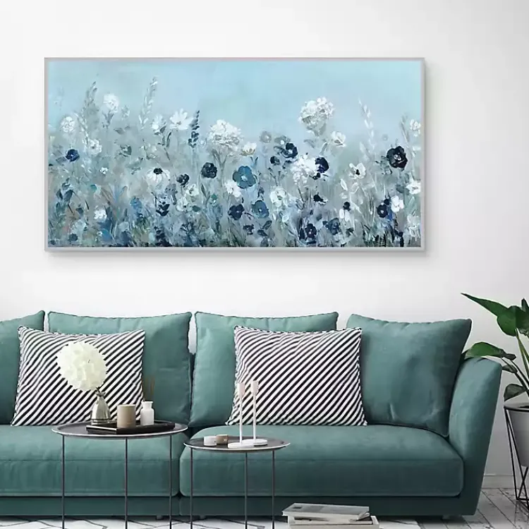 Kirklands Home Blue Light Garden Framed Canvas Art Print Sale
