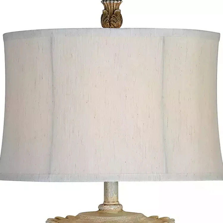 Kirklands Home Blue Lilly Table Lamps, Set of 2 Ivory