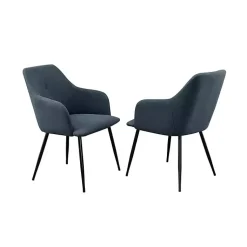 Kirklands Home Lily Upholstered Dining Chairs, Set of 2 Blue Best