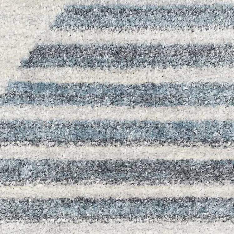 Kirklands Home Blue Linear Geometric Washable Runner, 2x8 Hot