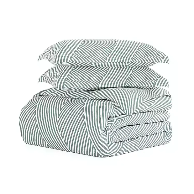Kirklands Home Blue Linear 3-pc. Queen Duvet Cover Set Hot