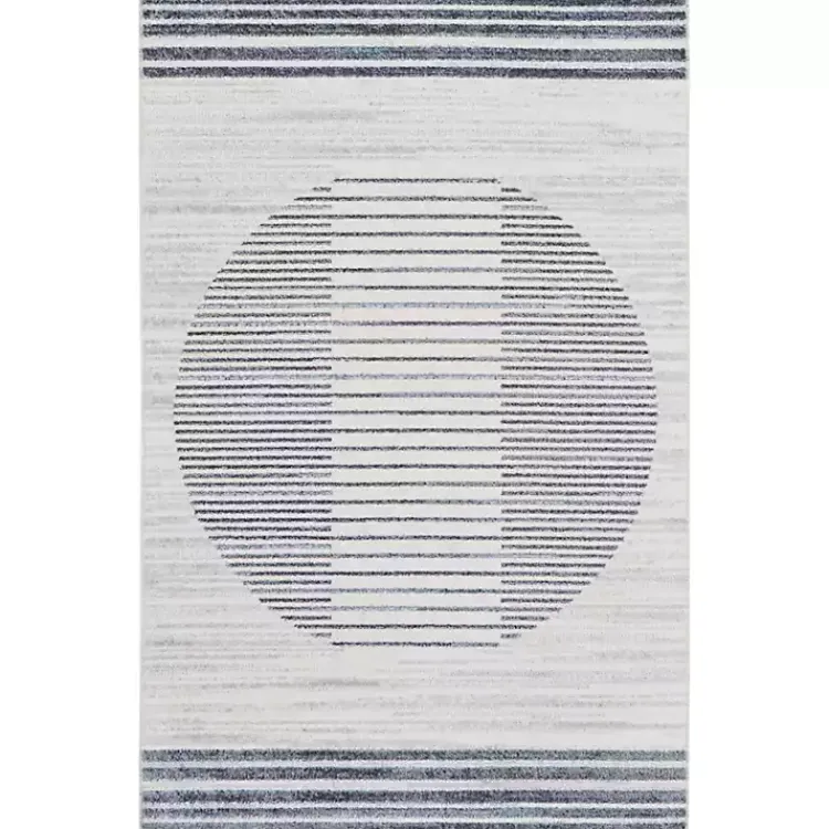 Kirklands Home Blue Linear Sphere Washable Area Rug, 4x6 Hot