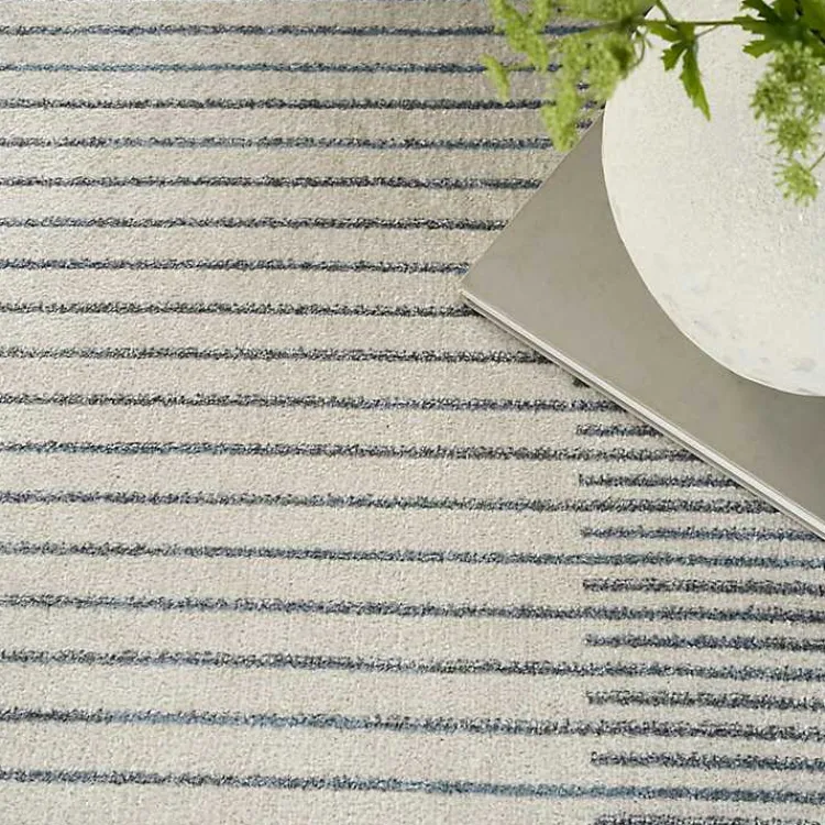 Kirklands Home Blue Linear Sphere Washable Area Rug, 6x9 Outlet