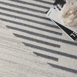 Kirklands Home Blue Linear Sphere Washable Area Rug, 7x10 Discount