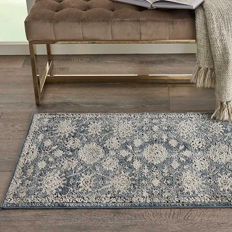 Kirklands Home Blue Lush Vines Accent Rug Hot