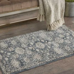 Kirklands Home Blue Lush Vines Accent Rug Hot