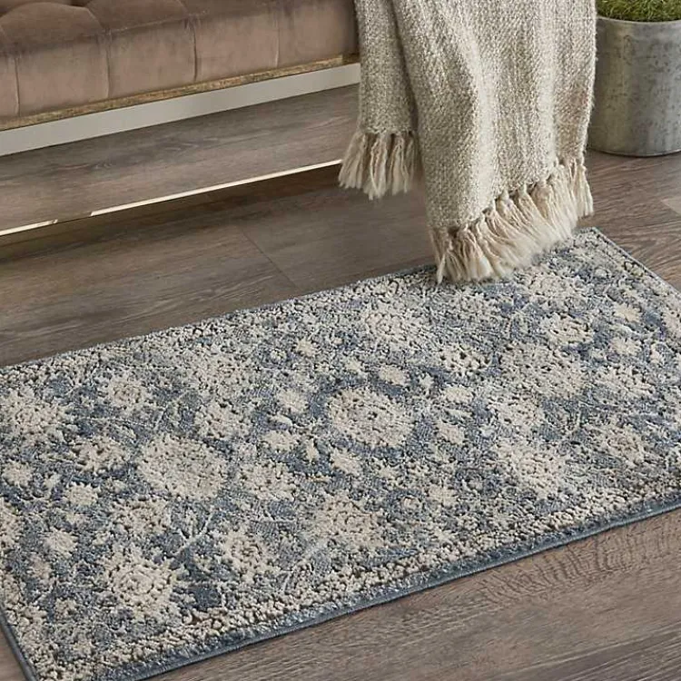 Kirklands Home Blue Lush Vines Accent Rug Hot