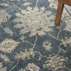 Kirklands Home Blue Lush Vines Area Rug, 4x6 New