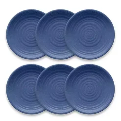 Kirklands Home Madden Melamine Dinner Plates, Set of 6 Blue Hot