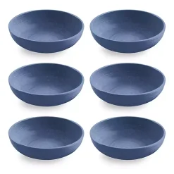 Kirklands Home Madden Melamine Low Bowls, Set of 6 Blue Clearance