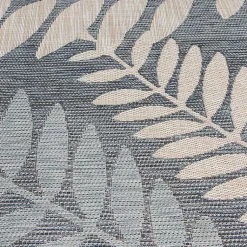 Kirklands Home Blue Malibu Leafy Outdoor Area Rug, 7x10 New