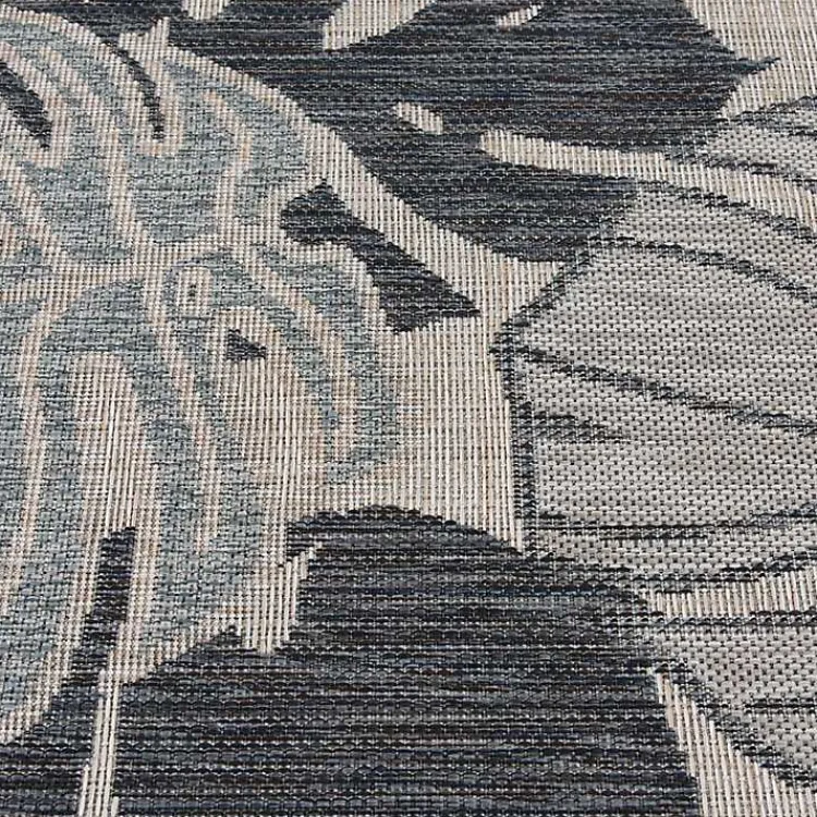 Kirklands Home Blue Malibu Monstera Outdoor Area Rug, 7x9 Discount