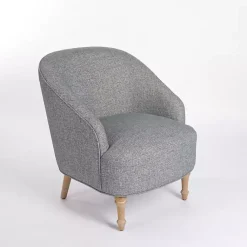 Kirklands Home Maria Curved Accent Chair Blue Clearance