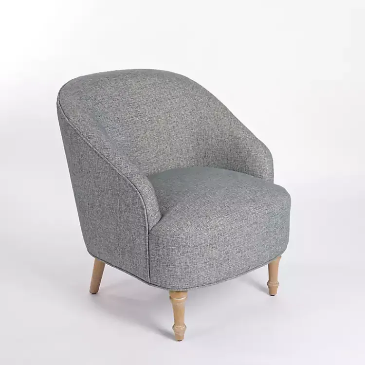 Kirklands Home Maria Curved Accent Chair Blue Clearance