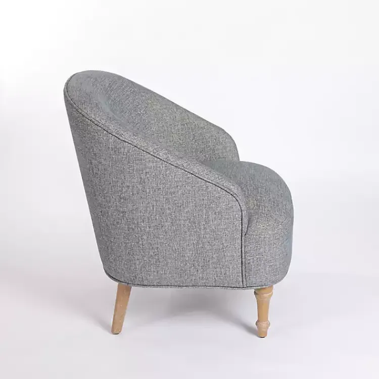 Kirklands Home Maria Curved Accent Chair Blue Clearance
