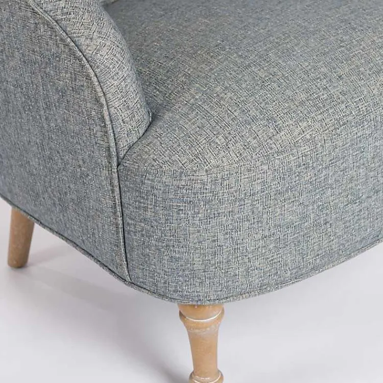 Kirklands Home Maria Curved Accent Chair Blue Clearance