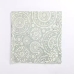 Blankets & Throws>Kirklands Home Blue Medallion Fleece Throw