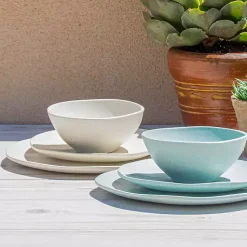 Kirklands Home Melamine Santal Salad Plates, Set of 6 Blue Online