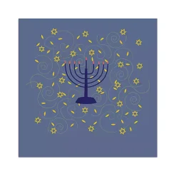 Hanukkah Decorations>Kirklands Home Blue Menorah Canvas Art Print