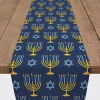 Hanukkah Decorations>Kirklands Home Blue Menorah Table Runner, 90 in.