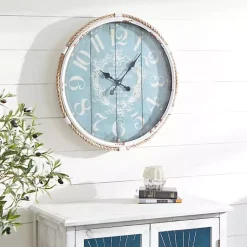 Kirklands Home Blue Metal and Rope Wall Clock Sale