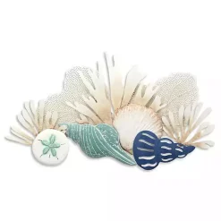 Kirklands Home Blue Metal Reef and Shell Wall Plaque Hot