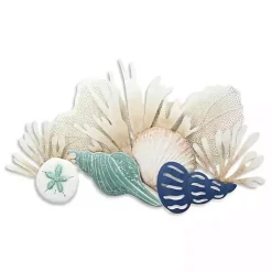 Kirklands Home Blue Metal Reef and Shell Wall Plaque Hot