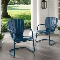 Kirklands Home Metal Ridgeland 2-pc. Chair Set Blue Best