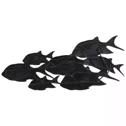 Kirklands Home Metal School of Fish Wall Plaque Blue Clearance