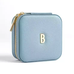 Monogram Seasonal Decor>Kirklands Home Monogram B Travel Jewelry Box Blue