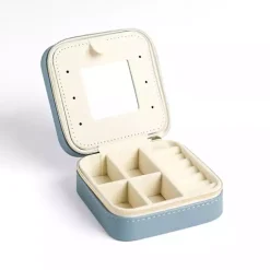 Monogram Seasonal Decor>Kirklands Home Monogram T Travel Jewelry Box Blue