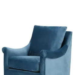 Kirklands Home Mora Swivel Accent Chair Blue