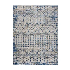 Kirklands Home Moroccan Area Rug, 5x7 Blue Outlet