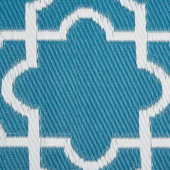 Kirklands Home Blue Moroccan Trellis Outdoor Area Rug, 4x6
