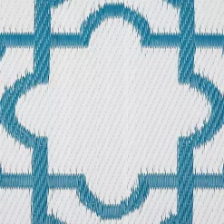 Kirklands Home Blue Moroccan Trellis Outdoor Area Rug, 4x6