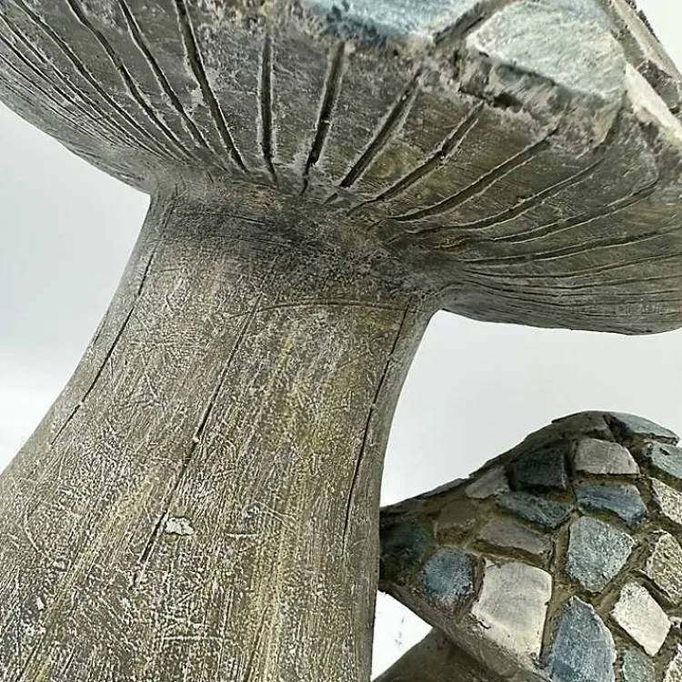 Kirklands Home Blue Mosaic Mushrooms Outdoor Statue Outlet