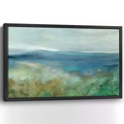 Kirklands Home Blue Mountain Overlook Framed Canvas Art Print Outlet
