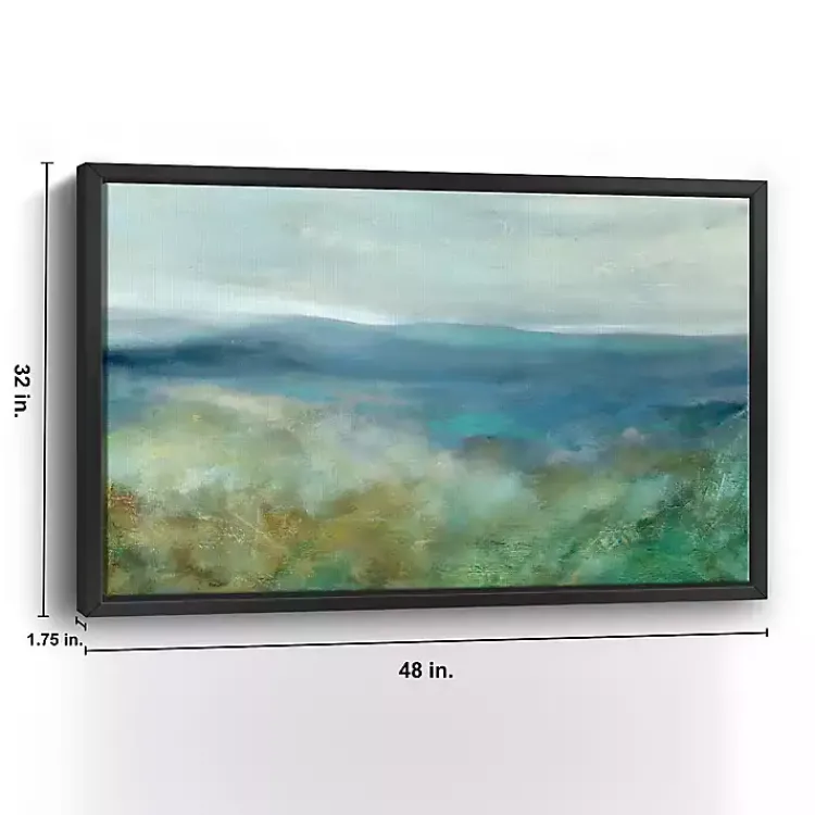 Kirklands Home Blue Mountain Overlook Framed Canvas Art Print Outlet