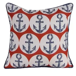 Pillows>Kirklands Home Blue Nautical Anchors Pillow