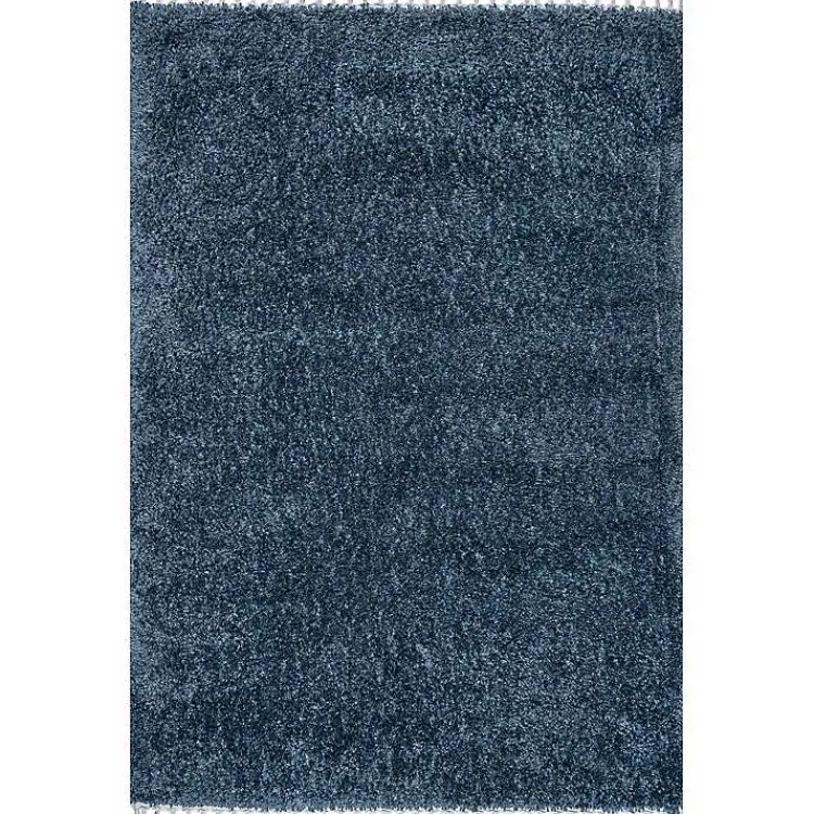 Kirklands Home Neva Plush Shag Area Rug, 5x7 Blue Sale