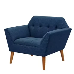Kirklands Home Newman Mid-Century Accent Chair Blue Outlet