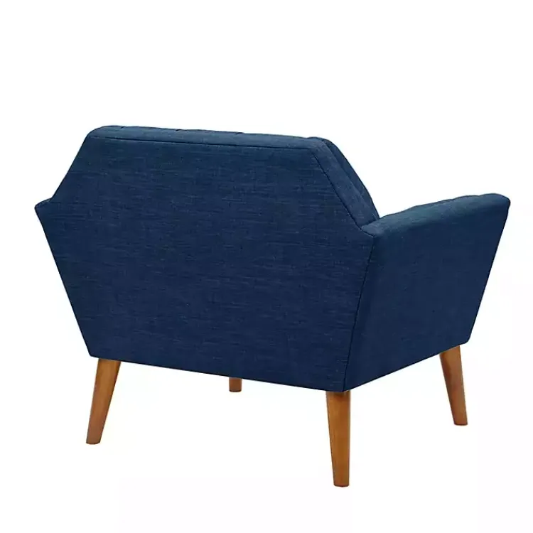 Kirklands Home Newman Mid-Century Accent Chair Blue Outlet