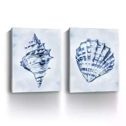 Kirklands Home Blue Ocean Treasures Canvas Art Prints, Set of 2 Online