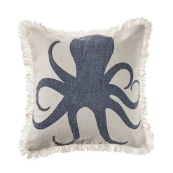 Pillows>Kirklands Home Blue Octopus Accent Pillow with Fringe